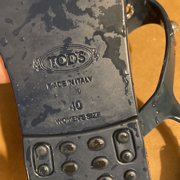 Tod’s jelly plastic sandals- blue size 40 - Picture 3 of 6